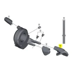 Pulsante Grande Shimano STEPS SW-M9050 Comando Destro Nero