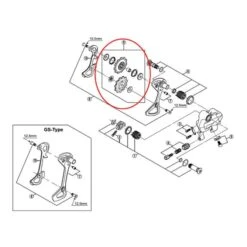 Puleggia Shimano Ultegra Adaptable RD-6700/772/760 Guida- Tensione