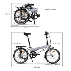 Bicicletta Pieghevole Dahon Mariner D8 Shimano 8-Speed Grigio -Bicicletta Negozio da 55974 005