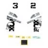 Adesivi Fox Racing Shox 32 SC Factory Series 2021 Nero Arancione